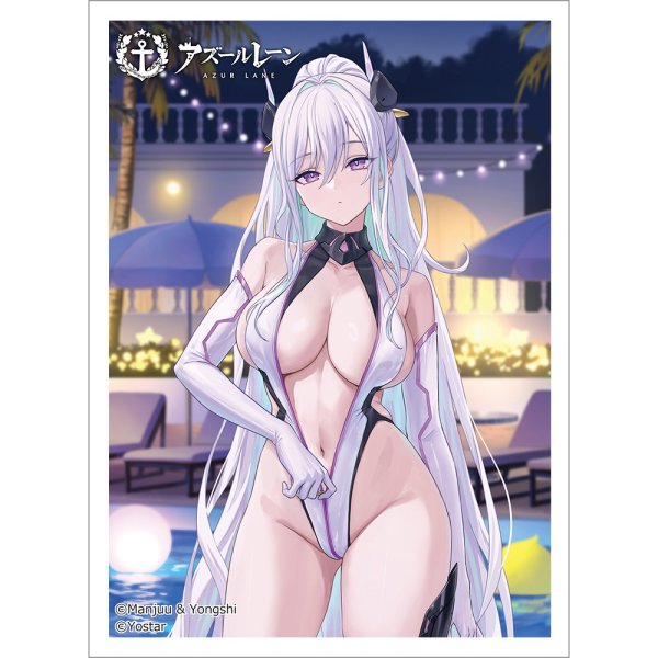 画像1:  【予約】[3%OFF]  アズールレーン 描き下ろしスリーブ キアサージ/ナイトプール 【ポイント還元率1%】  (1)